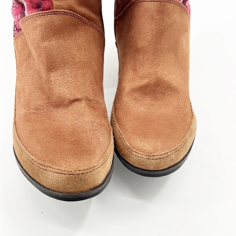Desigual ESTHER High Shaft High Heel Boots, EU 37 US 6.5, Brown Floral - Picture 7 of 15